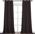 NICETOWN Blackout Thick Window Curtains - Thermal Insulated Grommet Drape Panels for Bedroom and Living Room (Brown, Set of 2, W42 x L90 per Panel) by NICETOWN