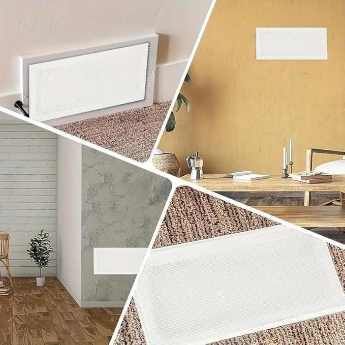 6-Pack White Magnetic Vent Covers 5x11 Inch - Universal Fit for Floor, Wall & Ceiling Registers (5"-6" Width x 11"-12"Length) | High Airflow Mesh Design | Tool-Free Easy Installation - Image 5