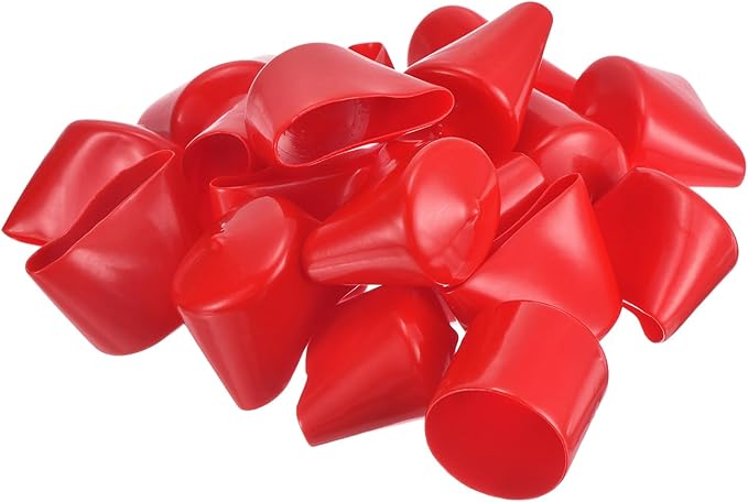 uxcell 20pcs Rubber End Caps 39mm ID Vinyl Round Tube Bolt Cap Cover Thread Protectors Red - Image 4