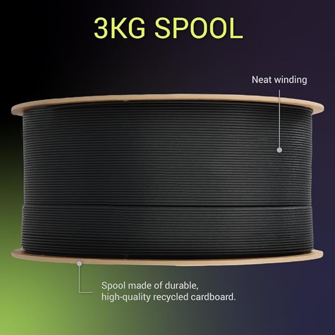 Polymaker Fiberon PA12-CF10 Nylon Filament 1.75mm Black 3kg, Low Moisture Sensitivity PA12-CF Carbon Fiber Nylon 1.75mm 3D Printing Filament - Image 9