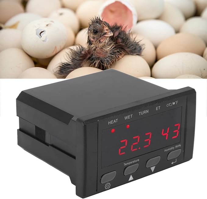 Digital Temperature Controller, 220V/110V Automatic Egg Incubator Thermostat Incubator Temp Humidity Controller - Image 6