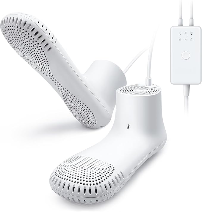 Shoe Dryer and Deodorizer -Enhanced Deodorising, Boot Dryer with Timer Shoes Socks Heater Boots Warmer, No Noise | Durable Wire | US Plug by HomeCareWholesale