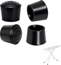 4 Pack Ironing Board Feet Caps, Round Rubber Leg Tip Protectors, Non-Slip Ironing Board Foot Replacement Caps, Soft Rubber Easy to Slip-On, Protect Floor from Scratch and Minimize Noise, Black by Unknown