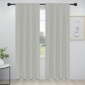 Easy-Going Rod Pocket Blackout Curtains for Bedroom, Room Darkening Window Curtains for Living Room, Thermal Insulated Noise Reduction Solid Window Drapes, 2 Panels(34x84 in, Greyish White) by Easy-Going