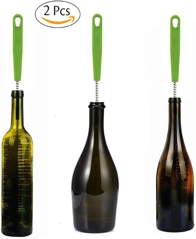 Long Bottle Brush, 17 in Bendable Cleaner Brushes for Cleaning Neck Beer Bottles, Wine, Baby Bottles, Water Bottles, Tumblers, Flask, Bird Feeder, Vase, Pipes and Brewing Supplies Black + White/2Pack - Image 6