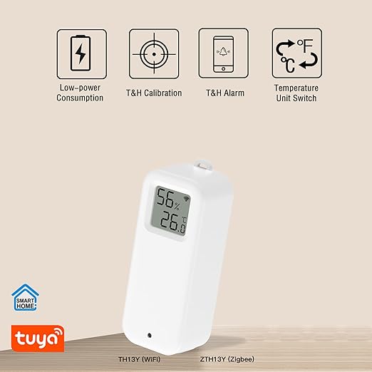 PHOVOLT WLAN Thermometer Hygrometer Sensor, Wireless Smart Temperature and Humidity Digital Display Monitor, with Remote App Notification Alert for Home, Greenhouse(2pack) - Image 2