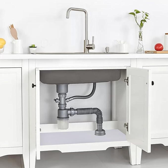 Kitchen Shelf Liner Drawer Liners, Non-Adhesive Refrigerator Liners Waterproof Fridge Mats with Strong Durable Kitchen Cabinets Mat for Drawers, Shelves, Pantry White - Image 7