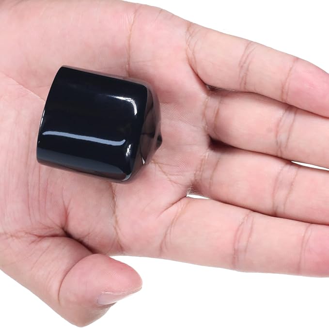 Acocony 1 3/8 Inch Rubber Cap Round Rubber End Caps PVC Flexible Protector Plastic Plugs for Round Holes Black Pack of 8 - Image 4