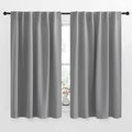 NICETOWN Blackout Curtain Panels for Living Room - (Silver Grey Color) 52x54 inch, 2 Panels Set, Room Darkening Blackout Drapes for Window by NICETOWN