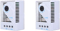2PCS Mechanical Humidity Controller 35mm DIN Rail Hygrostat Fan Heater with PC Case for TV Cabinet Humidity Adjuster by Walfront