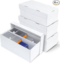 Pulchra 4 Pack Trading Graded Card Storage Box - 2 Rows Graded Card Case Holds 88 PSA Slab Cards, Graded Card, Cardboard Holder Organizer Boxes with Dividers for Sport Cards PSA/GMA/CSG/SGC/HGA/MTG by Unknown
