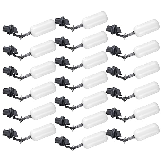 meekoo Float Ball Valve, 1.57 Inch Male Automatic Fill Feed Humidifier Tank Water with Adjustable Arm for Ponds, Livestock Water Trough, Aquariums, Aquaculture, Hydroponics and Reservoir(20 Pack) by meekoo