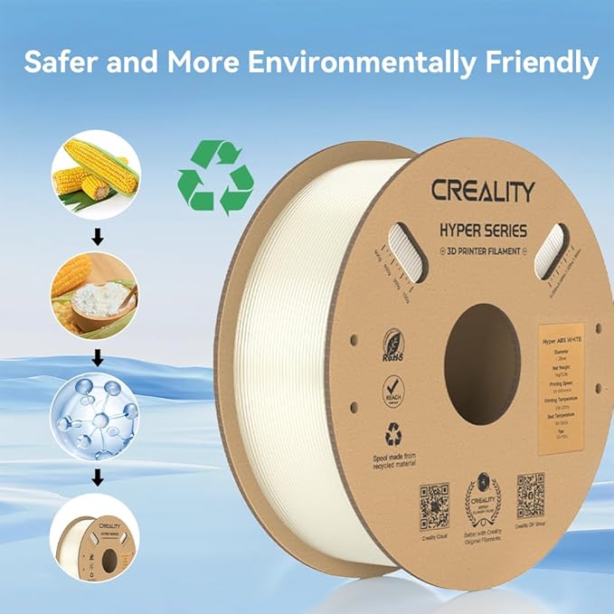 Official Creality Hyper ABS Filament 1.75mm, 3D Printer Filament for High Temperature Resistance, 1kg(2.2lb)/Spool, Dimensional Accuracy ± 0.05 mm, Fits for Most 3D Printers - Image 2