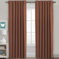 H.VERSAILTEX Blackout Curtains Thermal Insulated Window Treatment Panels Room Darkening Blackout Drapes for Living Room Back Tab/Rod Pocket Bedroom Draperies (2 Panels, Washed Spice, 52 x 84 Inch) by HVERSAILTEX