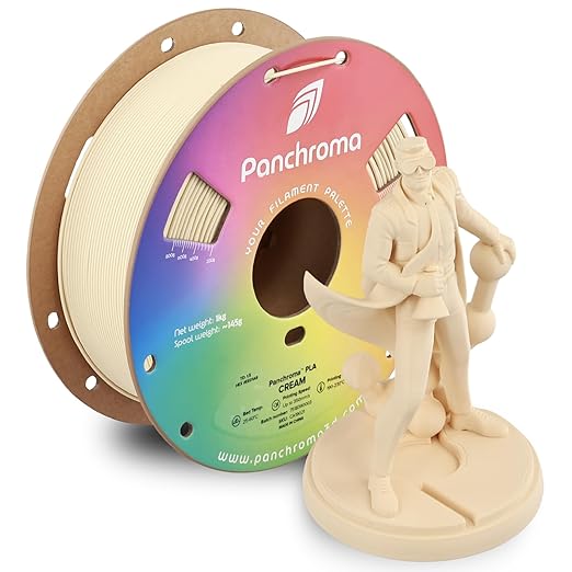 Panchroma PLA Cream 3D Printer Filament, 1.75mm, 1kg Spool, Easy to Print, High Speed Printing, Tangle Free, AMS Compatible, Perfect for Toys, Decor, Miniatures, Models & Cosplay by Polymaker