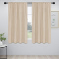 Easy-Going Rod Pocket Blackout Curtains for Bedroom, Room Darkening Window Curtains for Living Room, Thermal Insulated Noise Reduction Solid Window Drapes, 2 Panels(52x63 in, Beige) by Easy-Going