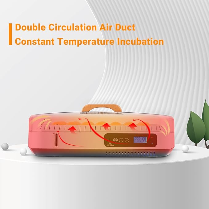 Winado 35 Chicken Incubator for Hatching Eggs, Egg Incubators w/Visual Water Level & Automatic Egg Turning & Temperature Humidity Control & Egg Candler - Image 6