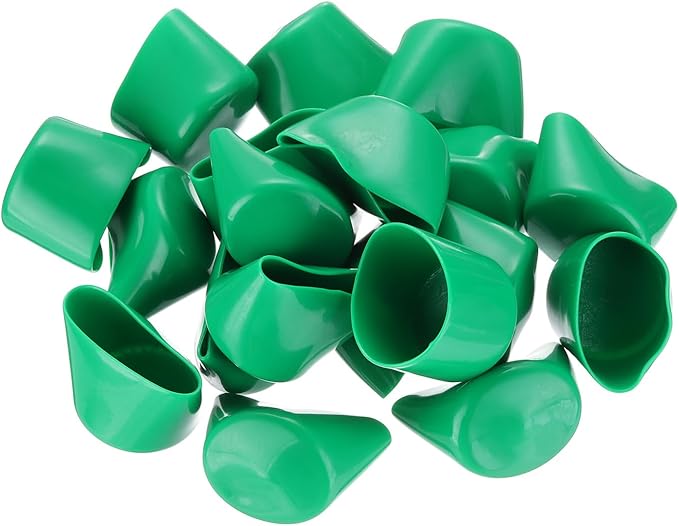 uxcell 20pcs Rubber End Caps 47mm(1 7/8") ID Vinyl PVC Round Tube Bolt Cap Cover Screw Thread Protectors Dark Green - Image 4