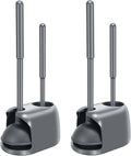 SetSail Toilet Brush and Plunger Set, 2 Packs Toilet Plungers for Bathroom Heavy Duty Toilet Bowl Brush and Holder Hidden Toilet Plunger and Brush Set for Deeply Cleaning - Gray by SetSail