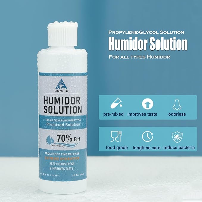 Cigar Humidifier & Humidor Solution Set, Safe Humidity Control Packs, Keep 70% RH for Cigar Humidor, Cigar Box, Aging Cigars (1-100 Cigars), DIY Upgrade Humidification System - Image 2