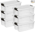 Sterilite 6-Pack Ultra Latching Box, Storage Bins with Lids, Clear Plastic, 18 Quart - Heavy-Duty Organizing Containers for Closet, Bathroom, and Office by Sterilite