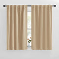 NICETOWN Window Treatment Curtains Room Darkening Drapes - (Biscotti Beige Color) 42 Width X 50 Drop Each Panel, 2 Panels Set, Curtains and Draperies for Kitchen by NICETOWN
