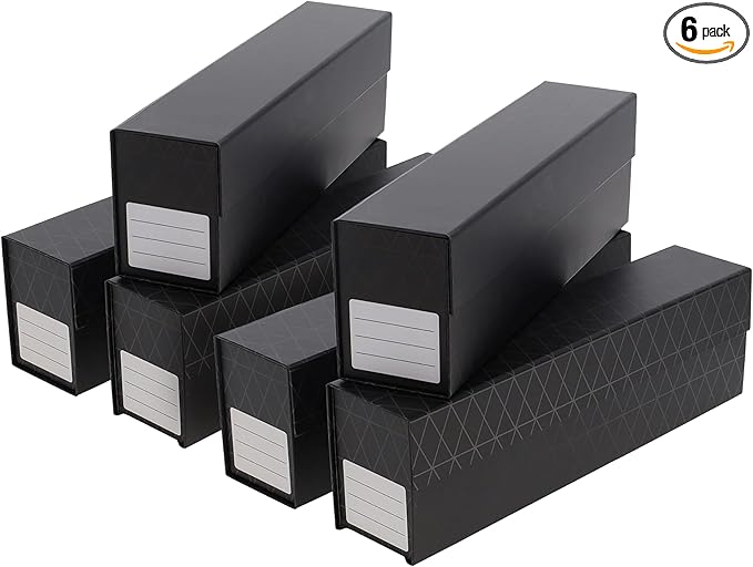 BCW QuickFold® Card Storage Boxes for Magnetics & Toploaders – 6 Pack | Trading Card Holder Box with Magnetic Closure | Easy Fold Assembly for Sports and TCG Cards by BCW