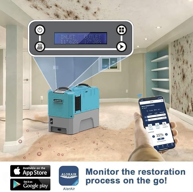 ALORAIR LGR Smart WiFi Commercial Dehumidifier up to 180 PPD (Saturation) with Pump, 5 Years Limited Warranty, Industrial Dehumidifiers, for Garage, Flood Restoration - Image 2