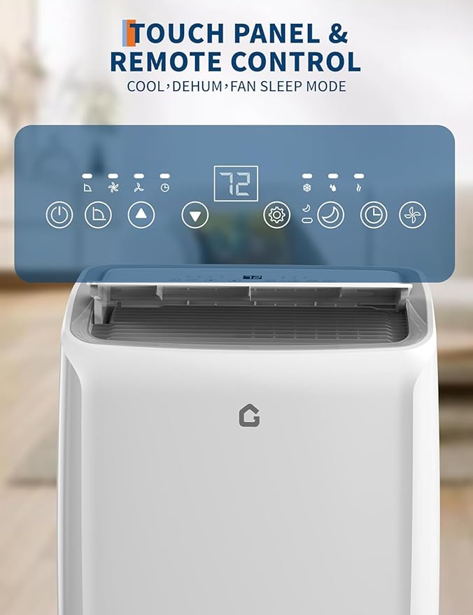 14000 BTU Portable Air Conditioner - 3 in-1 AC Unit with Dehumidifier & Fan, Cools Up to 750 Sq Ft, Quiet 52dB, Easy Install Kit for Home/Garage/Apartment - Image 3