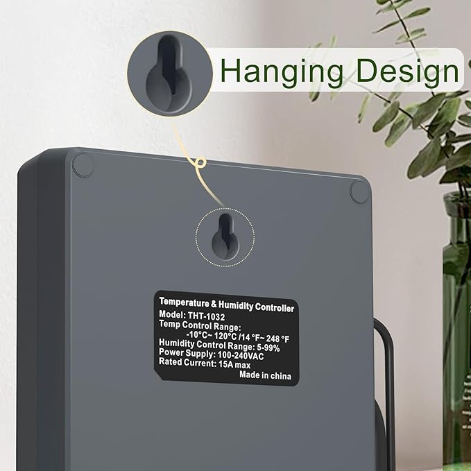 Dual Probe Temperature & Humidity Controller, Independent Sensors for Precise Temperature and Humidity Control, Compatible with Humidifiers, Dehumidifiers, Heating & Cooling Systems - Image 2