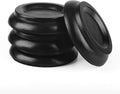 Upright Piano Caster Cups,Premium Quality Hardwood Piano Caster Pads Furniture Leg Pad Set of 4,with Non-Slip Moisture-Proof& Anti-Noise Felt Pads for Hardwood Floor Protectors ((Hardwood-Black) by Unknown