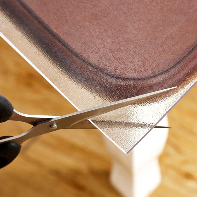 NECAUX Custom 28 x 83 Inch Clear Table Cover Protector, 1.5mm Thick Water Resistant Plastic Non-Slip Protective Table Pad Decorative Tablecloth for Meeting Table, Trainning Table, Conference Table - Image 8