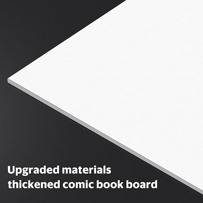 200 Comic Book Boards, Current Size Comic Book Boards, Acid-Free Backing Board,Thick and Durable Books Board for Regular Comics Archival (White) - Image 5