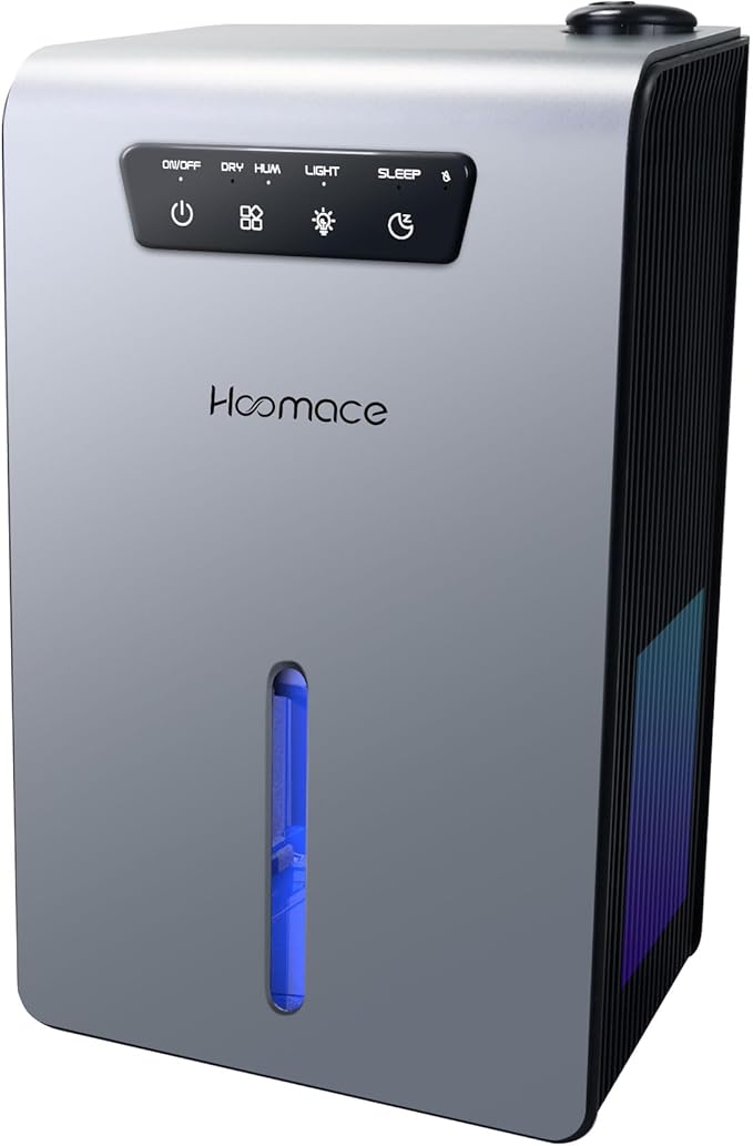 Dehumidifier,2 in 1 Humidifier Dehumidifier Combo,102 OZ Water Tank Dehumidifiers for Home Bedroom,Basement Bathroom,Auto Shut Off,Sleep Mode,7 Colors LED Light by HoomaceLivingHall