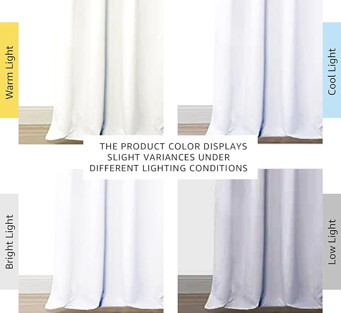 NICETOWN White 100% Blackout Curtains for Windows, Super Heavy-Duty Black Lined Total Darkness Drapes for Bedroom, Privacy Assured Window Treatment for Patio (Pack of 2, 52 inches W x 108 inches L) - Image 3