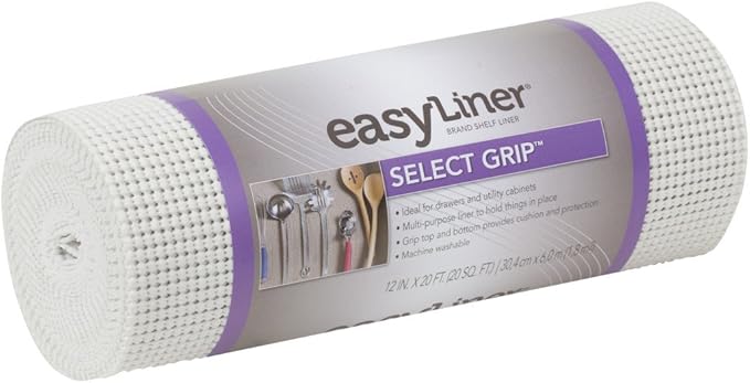 Duck Non-Adhesive Shelf Liner Select Grip EasyLiner, 12-inch x 20 Feet, White by DuckBrand