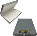 Lineco Folio Storage Box, Clamshell Design with Metal Edge. 13.5x19.5x1.75 Inches, Archival Boxboard, Preserve Photos, Cards, Magazines, Documents, Art, Ephemera, Family Records, Gray, Pack of 2 by Lineco