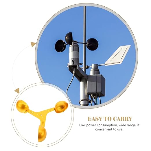 Anemometer Sensor Wind-Speed Monitoring Cup Replacement Aluminum Alloy Lightweight 7.08X7.08X1.49 Inch Outdoor Weather Station Wind Gauge - Image 7