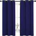 NICETOWN All Season Thermal Insulated Solid Grommet Top Blackout Curtains/Drapes/Panels for Kid's Room (Royal Blue, 2 Panels, 42 x 63 Inch) by NICETOWN