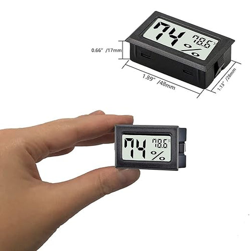 12 Pack Mini Digital Thermometer Hygrometer Indoor Temperature and Humidity Gauge Meter Monitor Fahrenheit (℉) for Humidor,Greenhouse,Reptile Tank,Home,Jars - Image 2