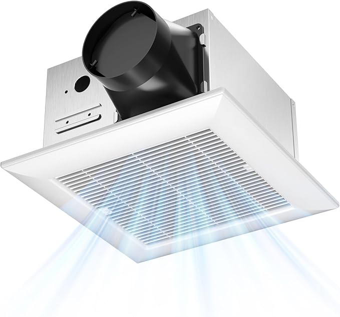 Amico Bathroom Exhaust Fan, 1.0 Sones, 110 CFM, Low Noise, Household Bath Ventilation Fans, Ceiling Mounted, No Attic Access Needed, Easy to Install- ETL & FCC Certified by Amico