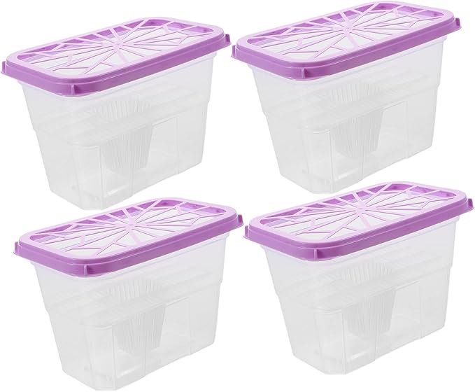 Unomor 4pcs Empty Moisture Absorber Holder Boxes Reusable Plastic Case for Wardrobe Closet Storage Home Use by Unomor