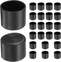uxcell 24pcs Round Chair Leg Caps 38mm/1.5" PVC Chair Leg Floor Protectors Non-Slip Chair Feet Covers for Hardwood Floors Furniture Protectors, Black by uxcell