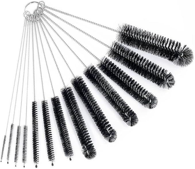 CiaraQ Bottle Cleaning Brushes, 8 Inch Nylon Tube Brush Set, Cleaner for Narrow Neck Bottles Cups with Hook, Set of 13pcs by CiaraQ