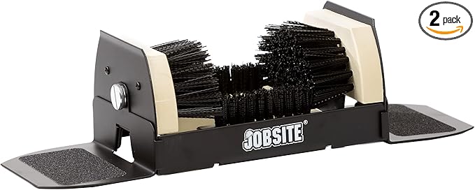 Jobsite Boot Scrubber - Outdoor Shoe Scraper Cleaner Brush - Extra Wide - 2 Pack by JobSite