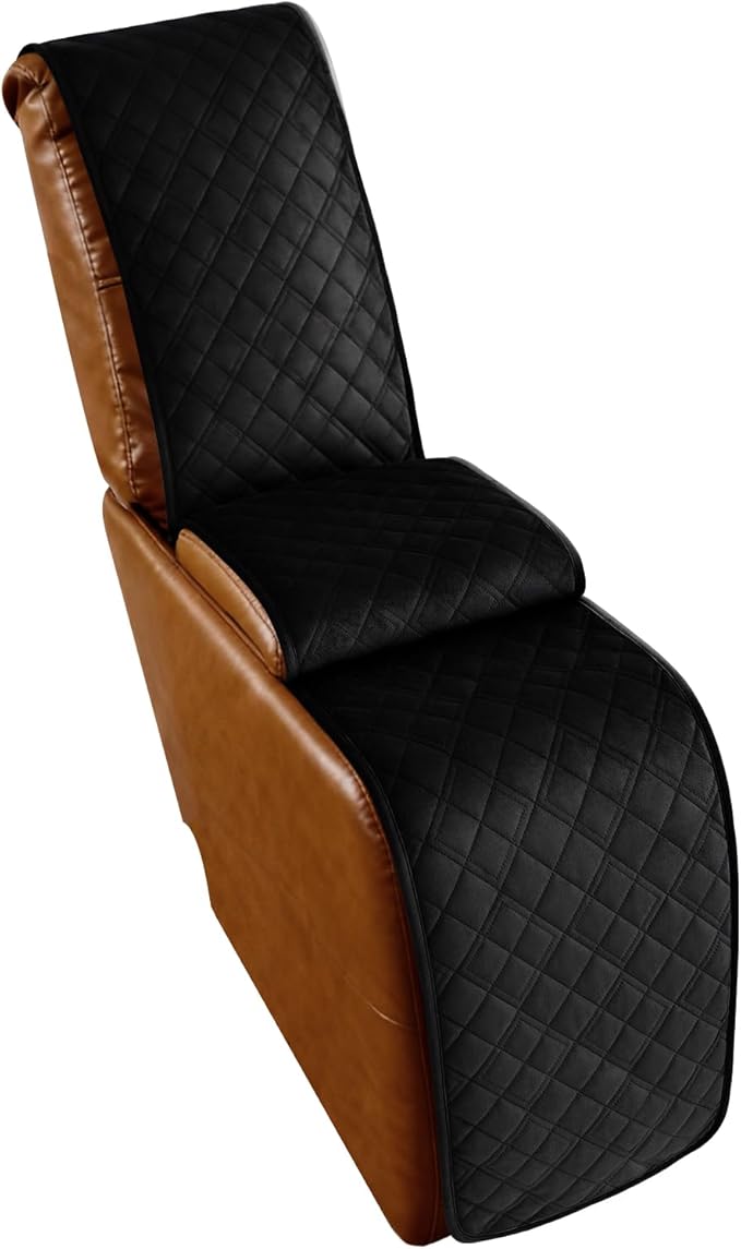 Arfntevss Recliner Sectional Couch Covers for Reclining Sectional L Shape Sofa Cover Non Slip Washable Recliner L Shaped Slipcover Middle Console Protector (1 Console Cover, Black) by Arfntevss