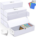 Trading Card Storage Box, 8-Pack·1000 Count Card Storage Box with Dividers and Labels, Card Organizer for Collection, Trading Card Holder for Collector, 12 INCH by Fabmaker