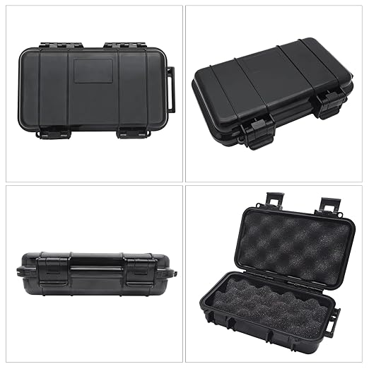 SEIWEI Outdoor Sealed Waterproof Safety Case Plastic Tool Dry Storage Box For Electronic Equipment Camping Outdoor Tool - Small Box(A) MMZ-HA5272A-RT Black - Image 6