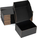Small Shipping Boxes 7x5x3 Inch (25 Pack) - Sturdy Black Corrugated Cardboard Boxes for Small Business, Ecommerce, Mailing & Packaging | Recyclable Gift & Storage Boxes by DUZCLI