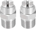 uxcell Flat Fan Spray Tip - 1/4BSPT Male Thread 304 Stainless Steel Nozzle - 65 Degree 2.8mm Orifice Diameter - 2 Pcs by uxcell